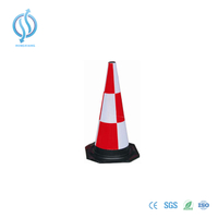 Cono de goma de seguridad de 500 mm